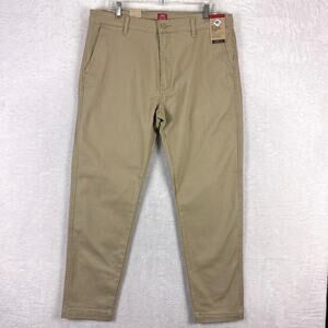 Levis XX Chino Pants Mens 36x32 Beige Standard Taper Stretch Classic Preppy